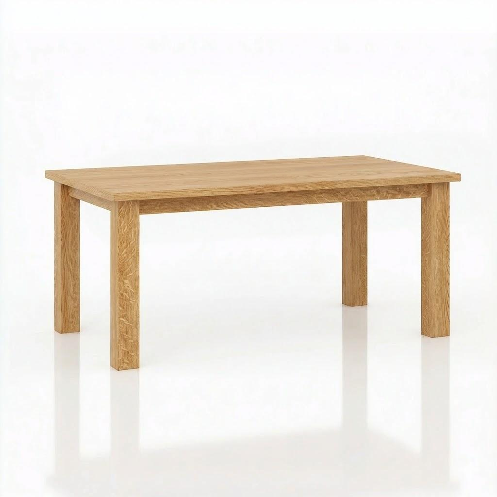 Wooden table on a white background