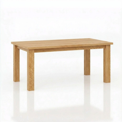Wooden table on a white background