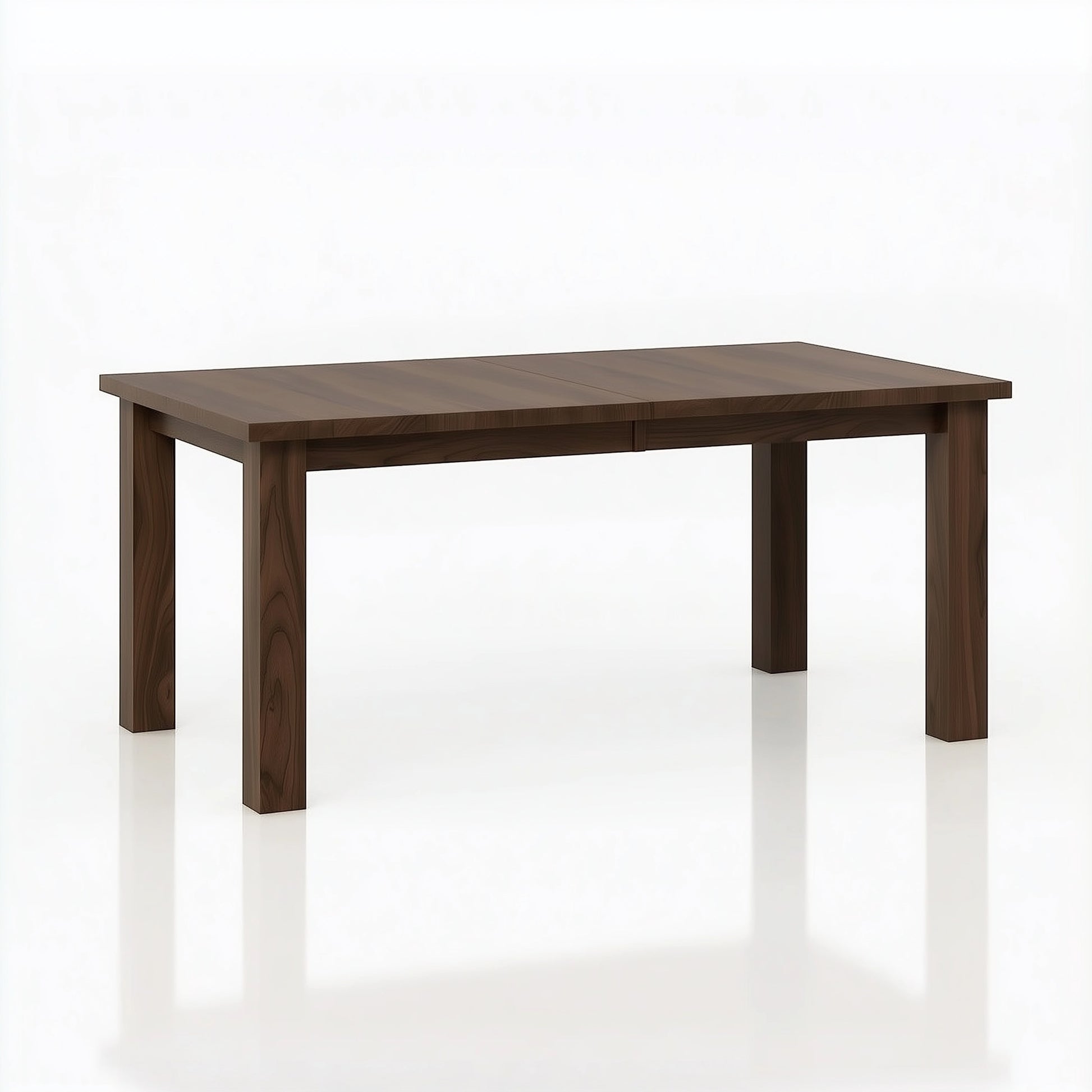 Wooden table on a white background