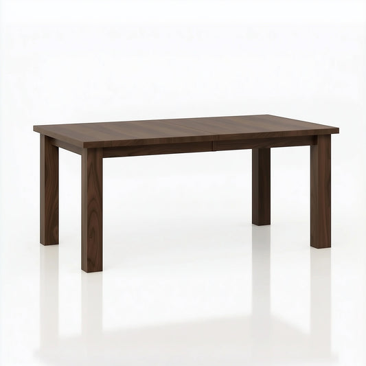 Wooden table on a white background