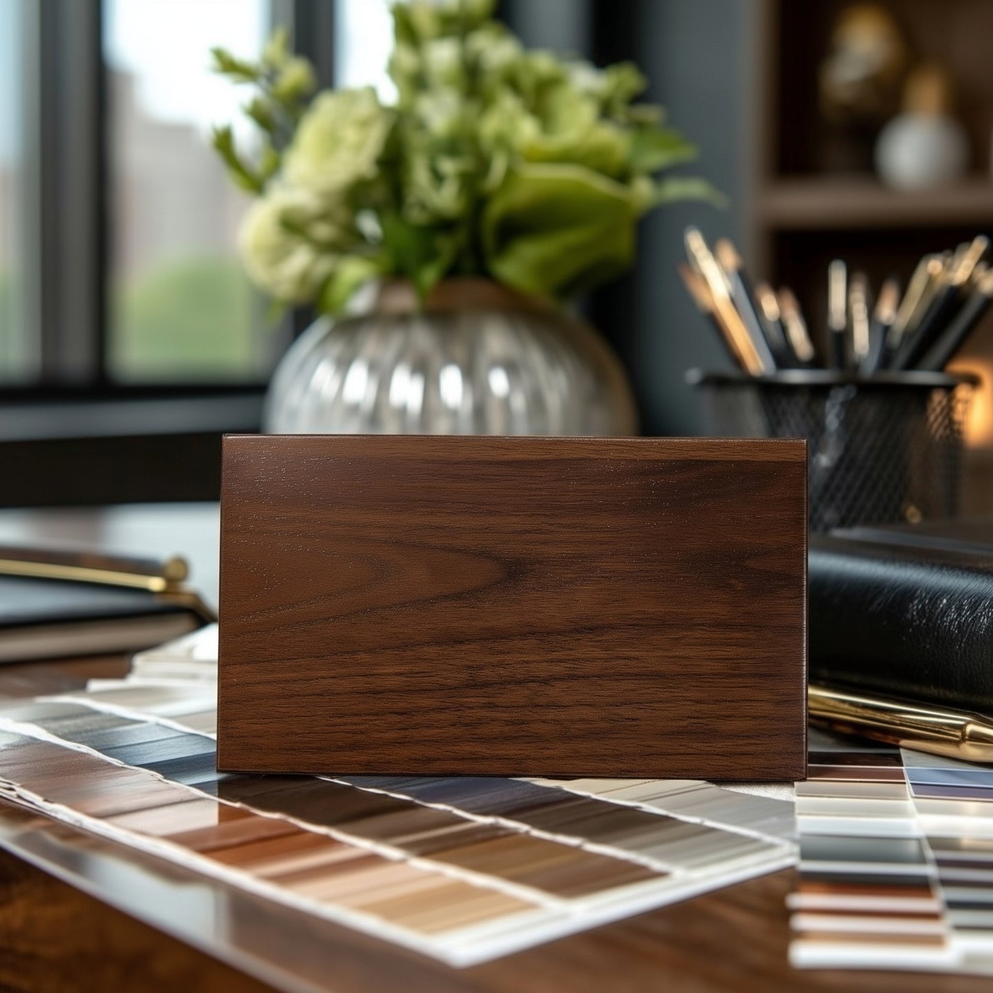 Large Walnut Finish Sample 